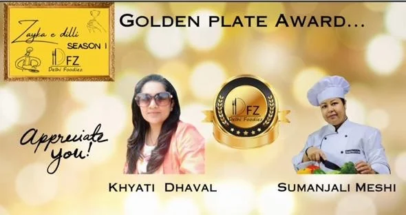 Golden Plate award artwork for Khyati Dhaval and Sumanjli Meshi